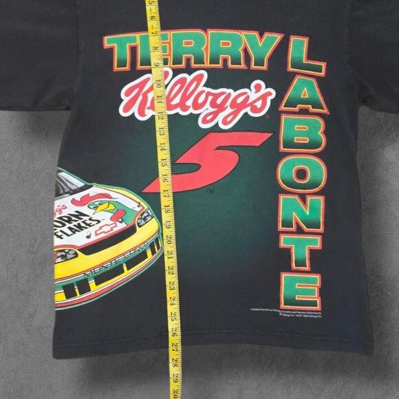 Vintage NASCAR Terry Lebonte Corn Flakes All Over Print Shirt AOP Medium - Picture 6 of 6